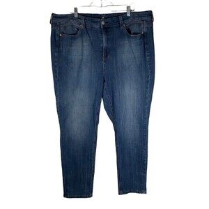 Seven‎ 7 Tummyless Women's Plus Size 24W Jeans Denim Straight High Rise Skinny